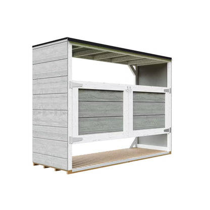 Skraldespandsskjuler M982A 3x240L 217x75 cm Grå