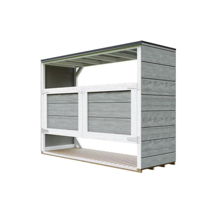 Skraldespandsskjuler M982A 3x240L 217x75 cm Grå