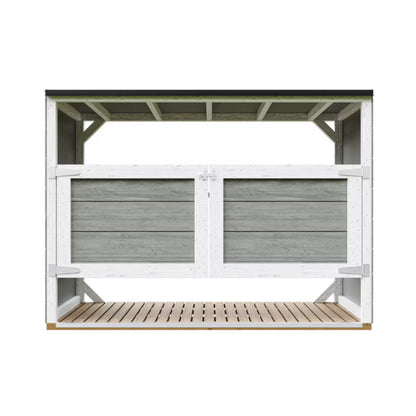 Skraldespandsskjuler M982A 3x240L 217x75 cm Grå