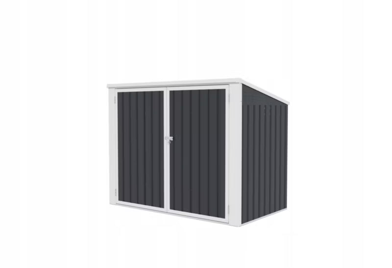 Skraldespandsskjuler Polly 173x101x131 cm Antracit Hvid