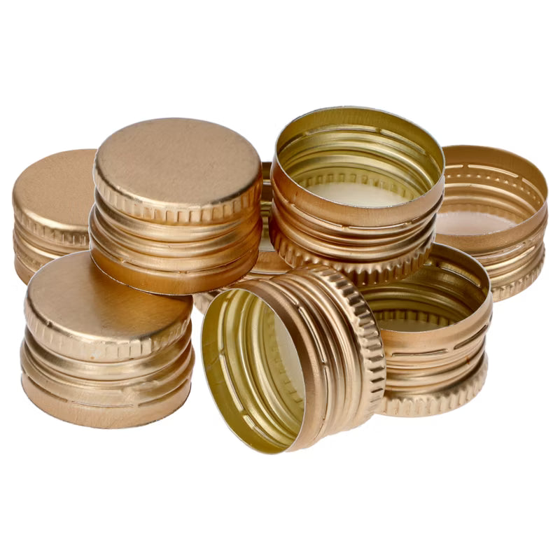 Skruelåg til Flasker Ø28 mm Guld 8 Stk.