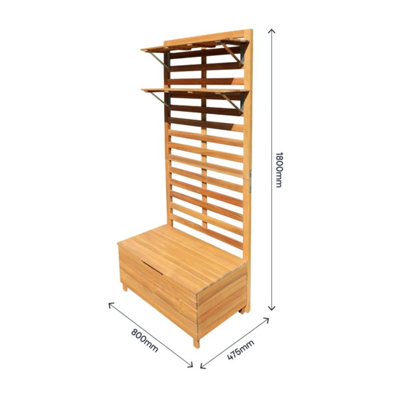 GoodHome Denia kasse med hyldepanel