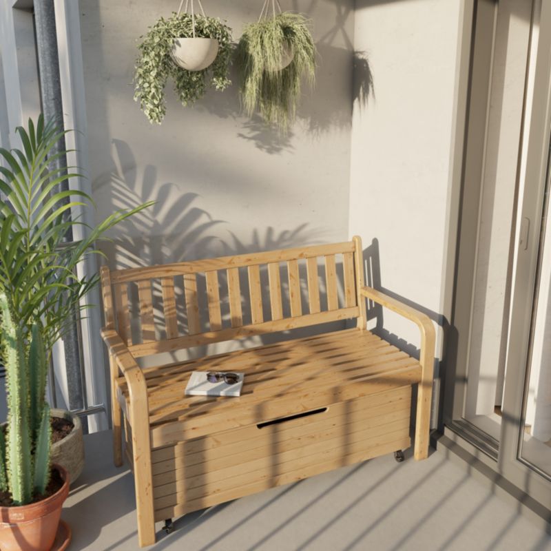 GoodHome Riveo opbevaringskasse på hjul 115 x 46,2 x 36,5 cm