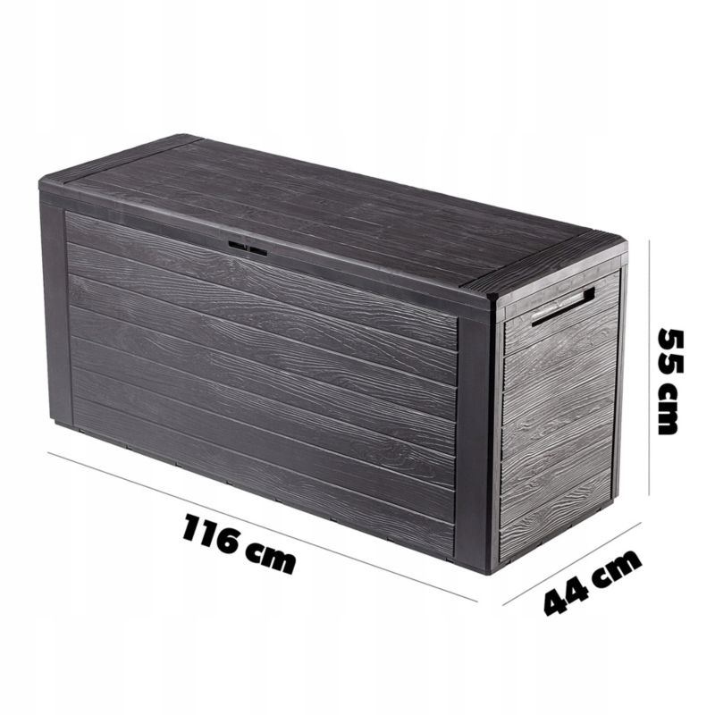 KADAX Grewena Balkon- og Havetrunk 280L - Brun