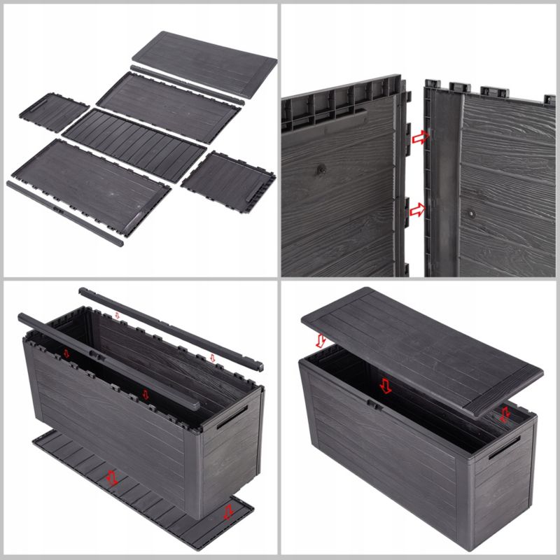 KADAX Grewena Balkon- og Havetrunk 280L - Brun