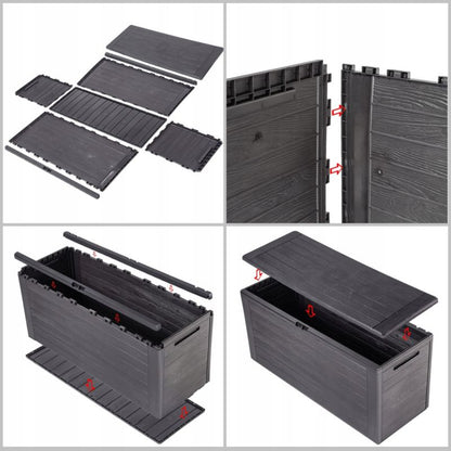 KADAX Grewena Balkon- og Havetrunk 280L - Brun