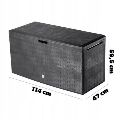 Kadax Megara havekasse 290L til balkon, have og terrasse i antracit