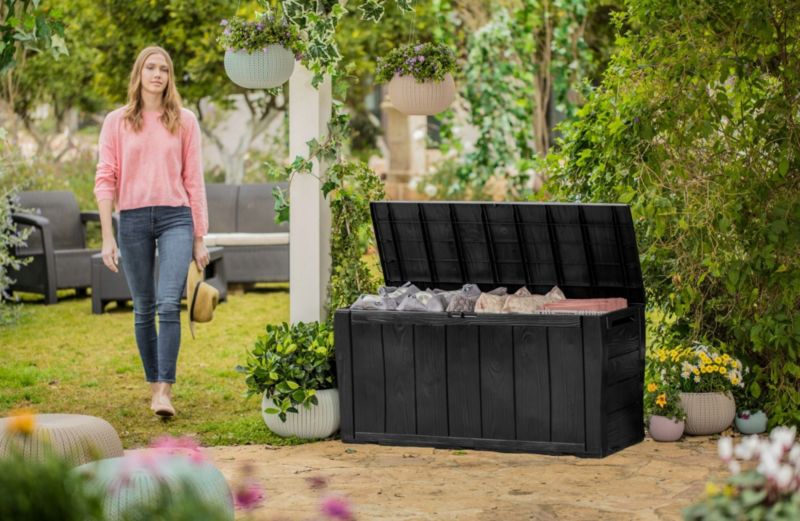 Keter Sherwood 270L havekasse i brun