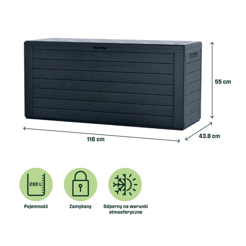 Klikstrom Woodebox 280 l havekasse