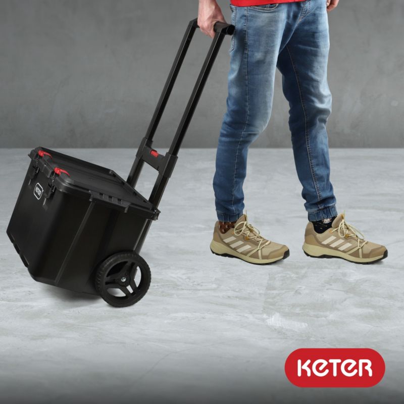 Keter Stack'N'Roll værktøjskasse på hjul med teleskophåndtag, 1 stk.
