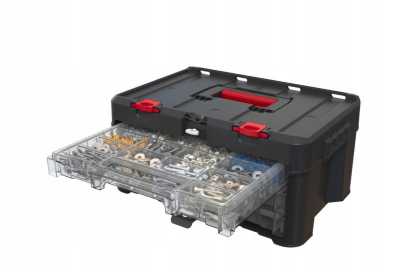 Kasse med 3 organisere Keter Stack 'N' Roll