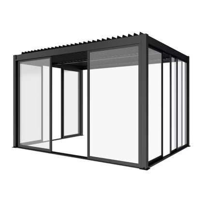 Skydedør 270x218 cm Hærdet Glas Antracit