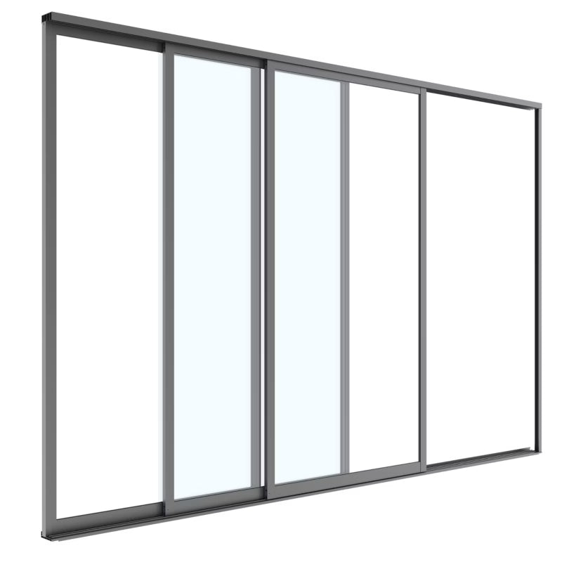 Skydedør 270x218 cm Hærdet Glas Antracit
