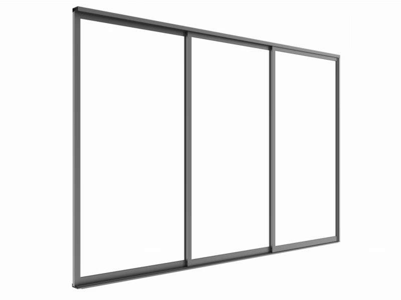 Skydedør Glas 370x238 cm Antracit til Pergola Luxe