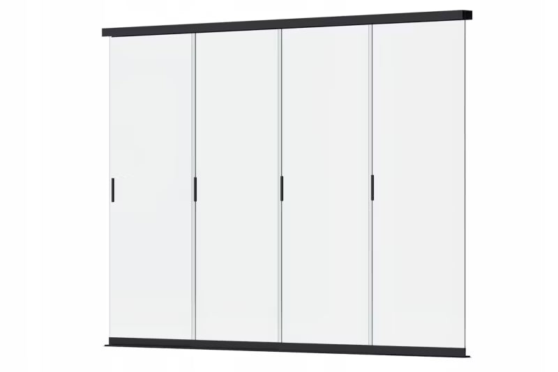 Skydedør Glas til Pergola 3,6 m Antracit