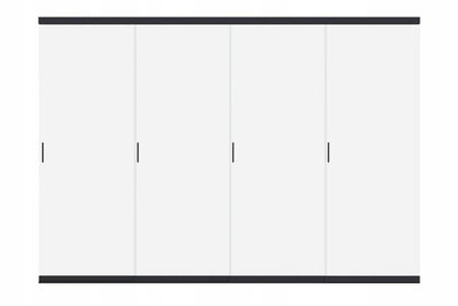 Skydedør Glas til Pergola 3,6 m Antracit