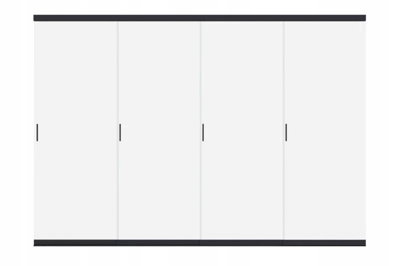 Skydedør Glas til Pergola 3,6 m Antracit