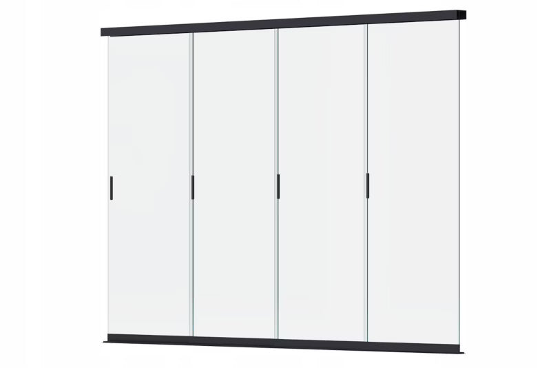 Skydedør Glas til Pergola 3,6 m Antracit