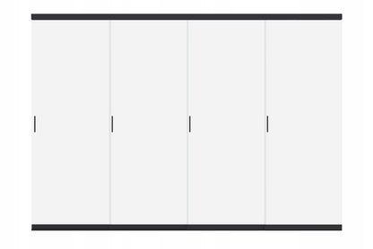 Skydedør Glas til Pergola 3,6 m Antracit