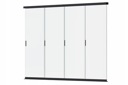 Skydedør Glas til Pergola 3,6 m Antracit