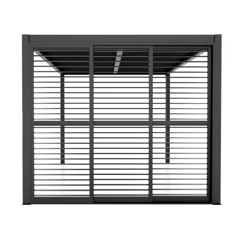Skydedør Jalusi 270x238 cm Antracit til Pergola