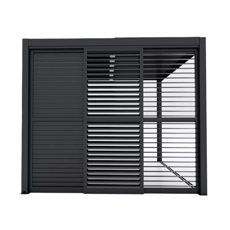Skydedør Jalusi 270x238 cm Antracit til Pergola