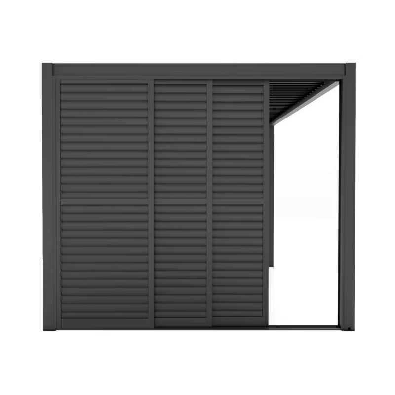 Skydedør Jalusi 270x238 cm Antracit til Pergola