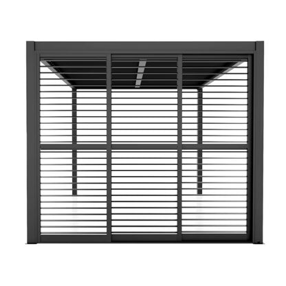 Skydedør Jalusi 270x238 cm Antracit til Pergola