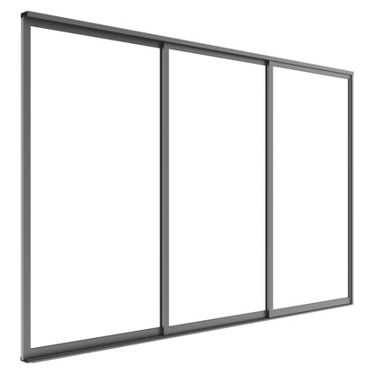 Skydedør Luxe 370x218 cm Hærdet Glas Antracit