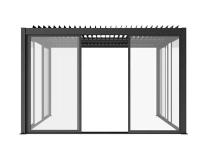 Skydedør Luxe 370x218 cm Hærdet Glas Antracit