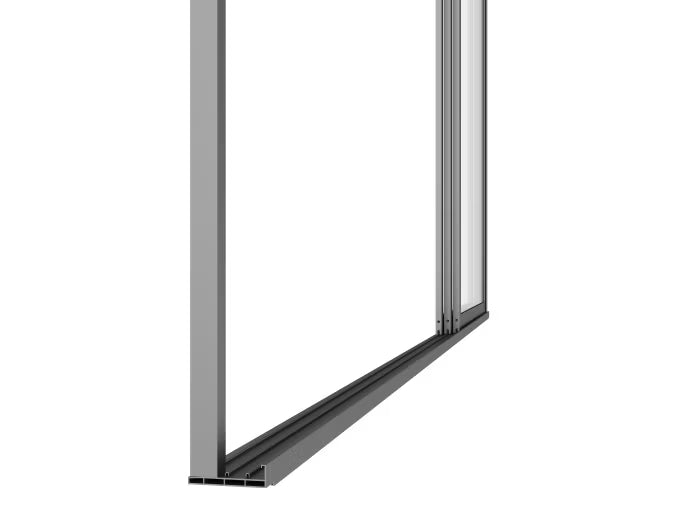Skydedør til Pergola 270x238 cm Hærdet Glas Antracit