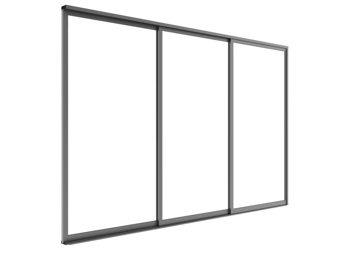 Skydedør til Pergola 270x238 cm Hærdet Glas Antracit