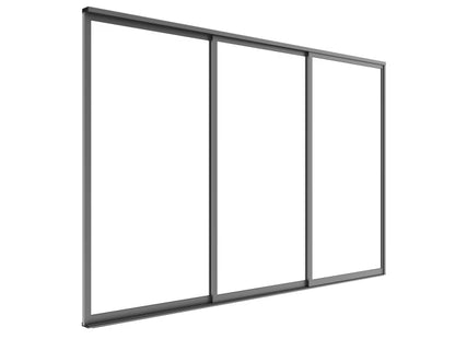 Skydedør til Pergola 270x238 cm Hærdet Glas Antracit