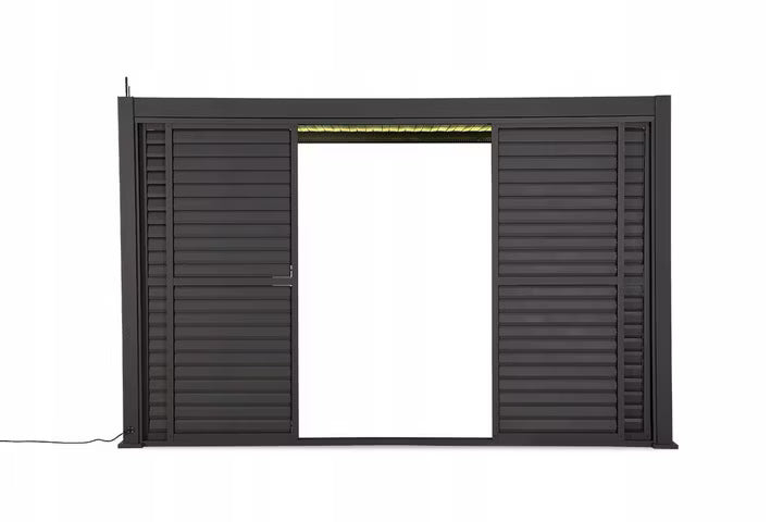 Skydedør til Pergola 370x236 cm Antracit