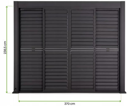 Skydedør til Pergola 370x236 cm Antracit