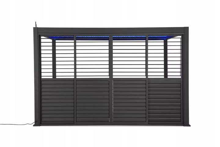 Skydedør til Pergola 370x236 cm Antracit