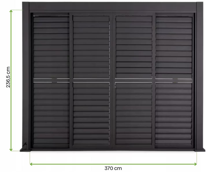 Skydedør til Pergola 370x236 cm Antracit