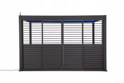 Skydedør til Pergola 370x236 cm Antracit