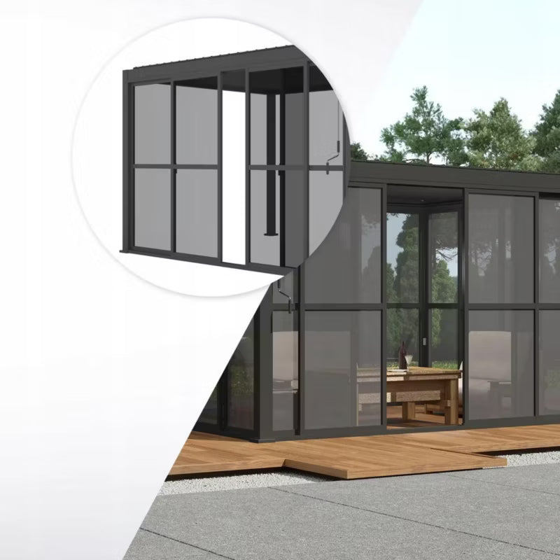 Skydedør til Pergola 370x236,5 cm Polycarbonat Antracit