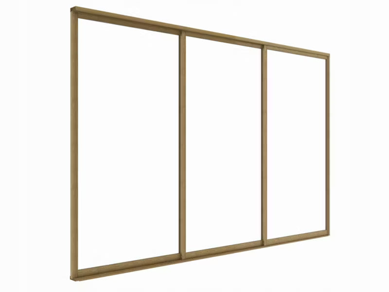 Skydedør til Pergola 370x238 cm Trælook Glas