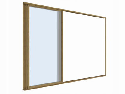 Skydedør til Pergola 370x238 cm Trælook Glas