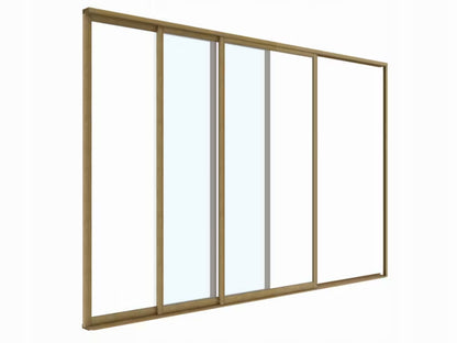 Skydedør til Pergola 370x238 cm Trælook Glas