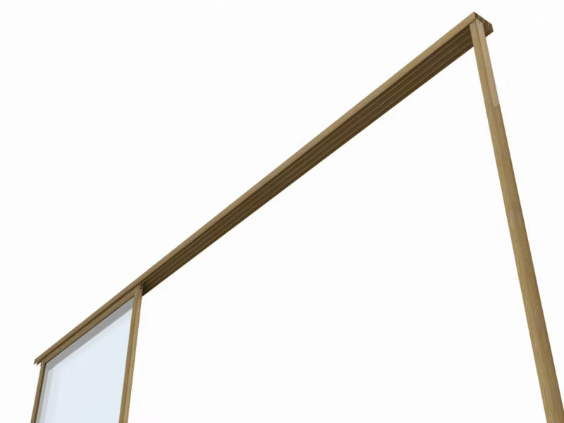 Skydedør til Pergola 370x238 cm Trælook Glas