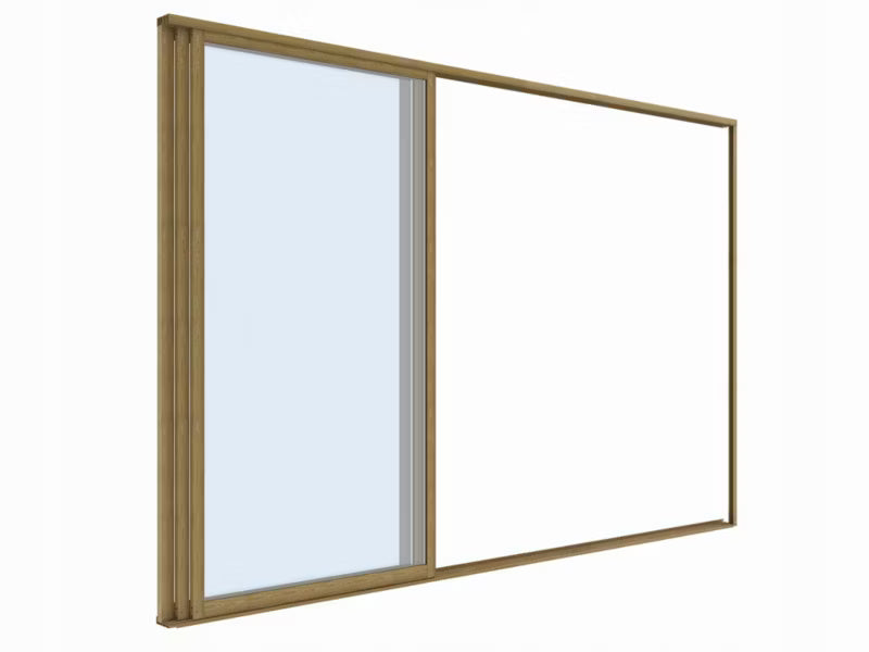 Skydedør til Pergola 370x238 cm Trælook Glas