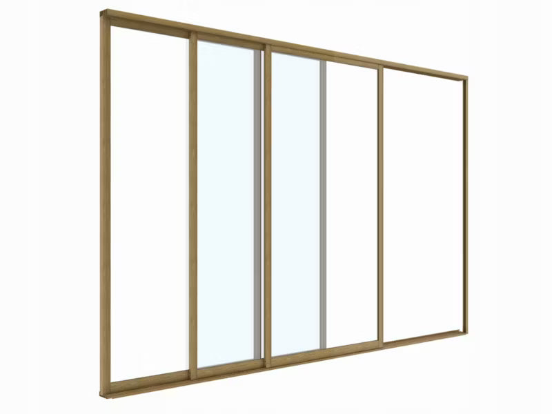 Skydedør til Pergola 370x238 cm Trælook Glas