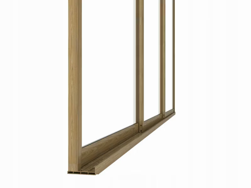Skydedør til Pergola 370x238 cm Trælook Glas