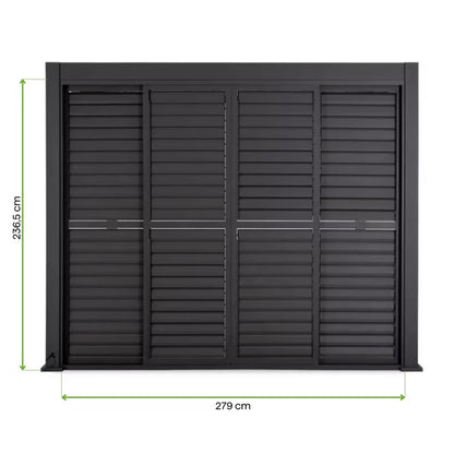 Skydedør til Pergola Premium 3m Antracit