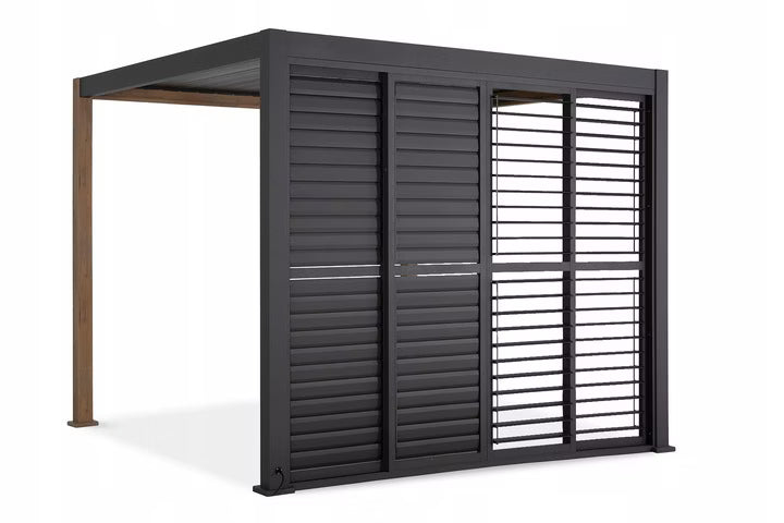 Skydedør til Pergola Premium 3m Antracit