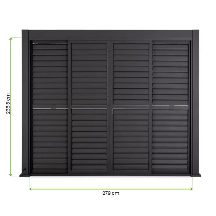 Skydedør til Pergola Premium 3m Antracit