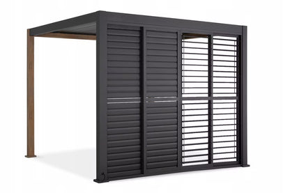 Skydedør til Pergola Premium 3m Antracit